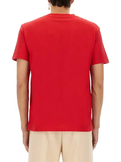 Valentino T-shirt With Signature Vlogo In Red