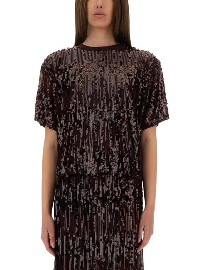 Baum Und Pferdgarten "juli" Top With Sequins In Brown