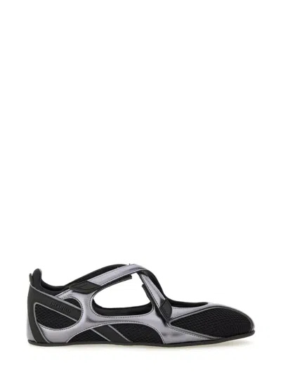 Attico Flat Shoes Blacks And Greys In Black