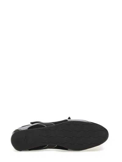 Attico Flat Shoes Blacks And Greys In Black