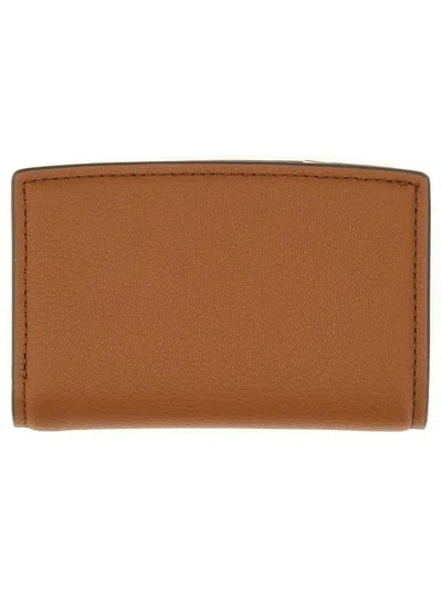 Michael Kors Bryant Logo Snap Button Wallet In Brown
