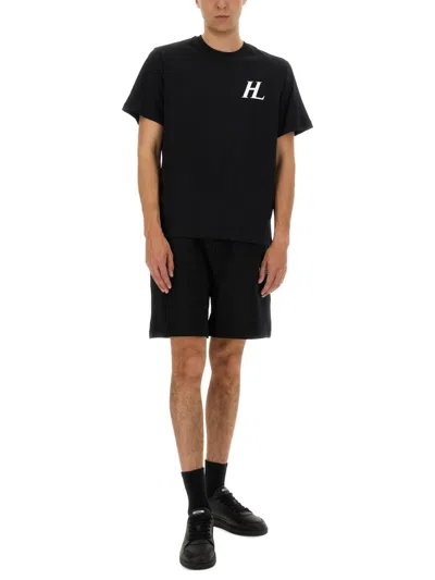 Helmut Lang Shorts With Logo In Black