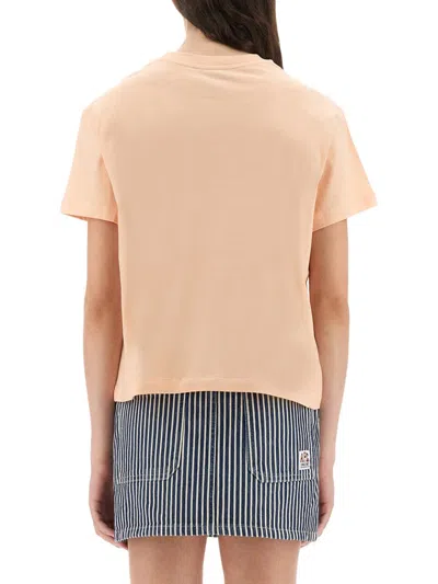 Apc A.p.c. T Shirt "rue Madame Gots" In Orange