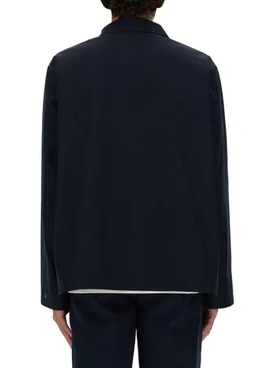 Apc A.p.c. Regis' Black Cotton Blend Shirt In Black
