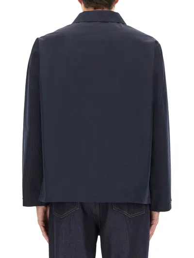 Apc A.p.c. Regis' Black Cotton Blend Shirt In Black