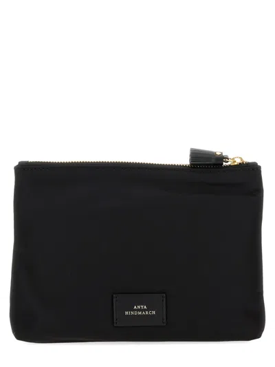 Anya Hindmarch Happy Eyes Pouch In Black
