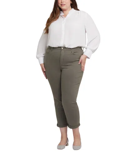 Nydj Plus Size Margot Girlfriend Pull On Jeans In Gray
