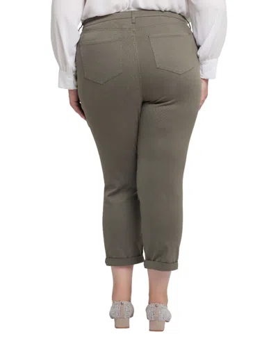 Nydj Plus Size Margot Girlfriend Pull On Jeans In Gray