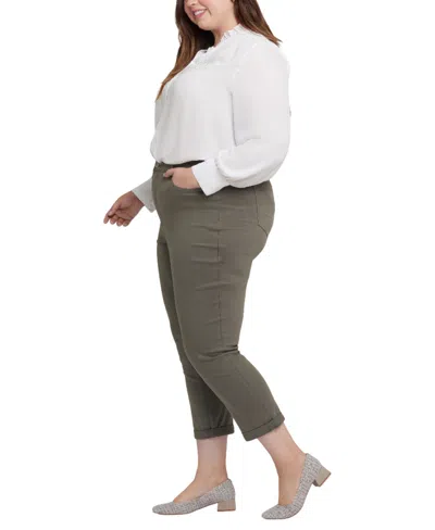 Nydj Plus Size Margot Girlfriend Pull On Jeans In Gray