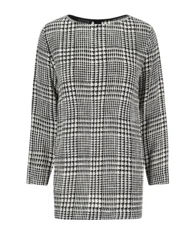 Gianluca Capannolo Houndstooth Midi Dress - White