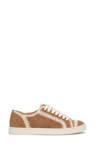 Frye Ivy Crochet Suede Low-top Sneakers In Neutral
