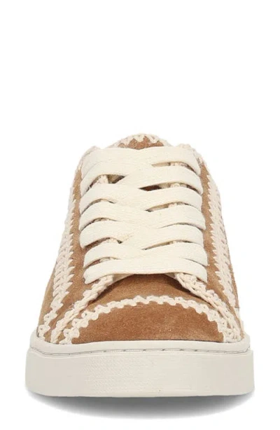 Frye Ivy Crochet Suede Low-top Sneakers In Neutral