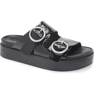 Rag & Bone Geo Patent Dual-band Platform Slide Sandals