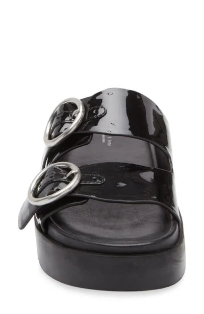 Rag & Bone Geo Patent Dual-band Platform Slide Sandals