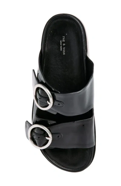 Rag & Bone Geo Patent Dual-band Platform Slide Sandals