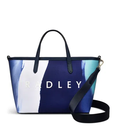 Radley London Southwell Gardens Stripe Open Top Grab Bag In Blue