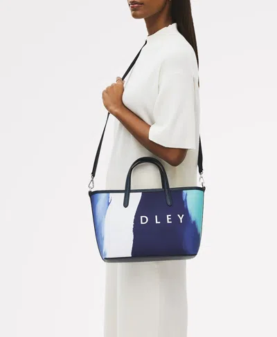 Radley London Southwell Gardens Stripe Open Top Grab Bag In Blue