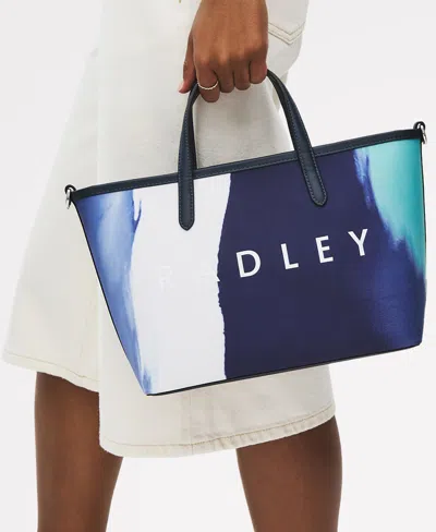 Radley London Southwell Gardens Stripe Open Top Grab Bag In Blue