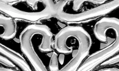 Samuel B. Sterling Silver Heart Scroll Drop Earrings In Metallic