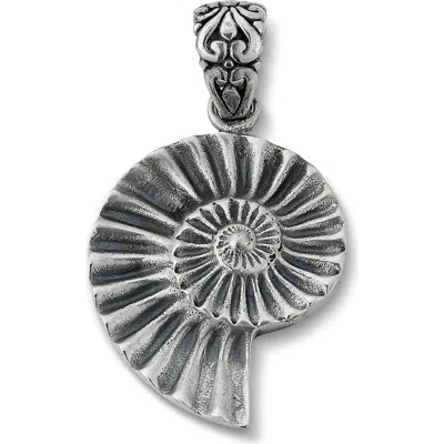 Samuel B. Sterling Silver Shell Motif Pendant In Metallic