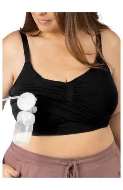 Kindred Bravely Busty Sublime Hands-free Pumping Lounge & Sleep Bra- Fits Sizes 30e In Black