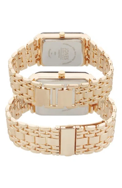 I Touch Set Of 2 Diamond Bracelet Strap Watches, 40mm & 32mm In Gold