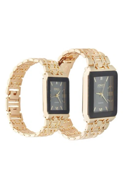 I Touch Set Of 2 Diamond Bracelet Strap Watches, 40mm & 32mm In Gold