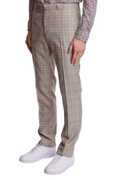 Paisley & Gray Downing Slim Flat Front Windowpane Dress Pants