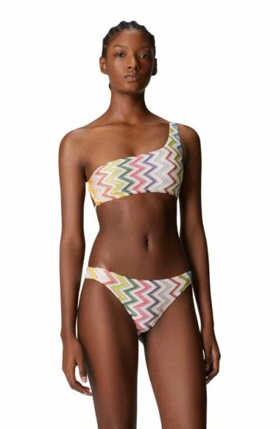 Missoni One-shoulder Bikini With Double Ties In Multi