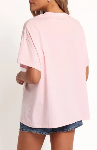 Petal And Pup Petal & Pup Papaya Oversize Cotton Graphic T-shirt In Metallic
