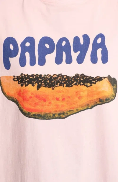 Petal And Pup Petal & Pup Papaya Oversize Cotton Graphic T-shirt In Metallic