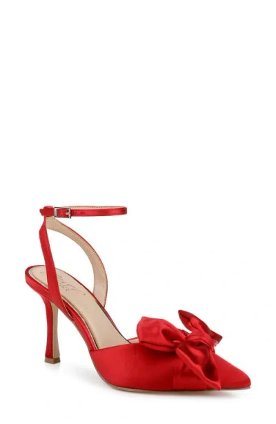 Jewel Badgley Mischka Women's Francine Evening Pumps In Red