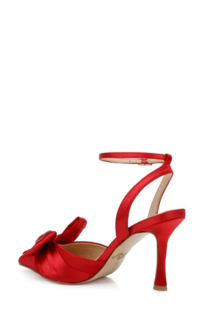 Jewel Badgley Mischka Women's Francine Evening Pumps In Red