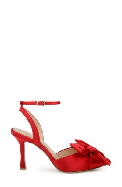 Jewel Badgley Mischka Women's Francine Evening Pumps In Red