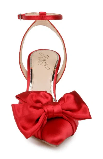 Jewel Badgley Mischka Women's Francine Evening Pumps In Red