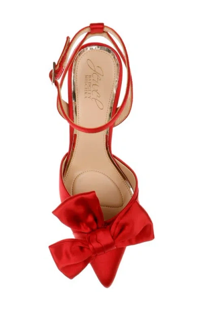 Jewel Badgley Mischka Women's Francine Evening Pumps In Red