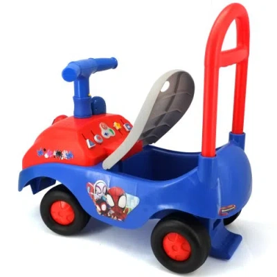 Kiddieland Spidey Foldable Handle Rideon W/ Interactive Dashboard & Sounds