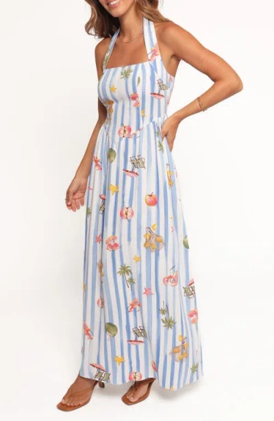 Petal And Pup Petal & Pup Kiera Print Halter Maxi Dress In Multi