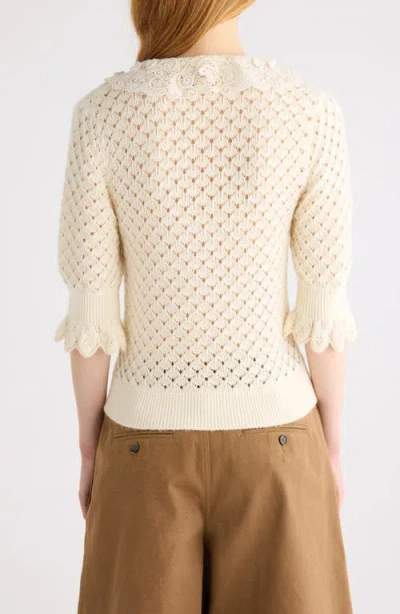 Chloé Chloe' Women Cotton, Alpaca And Silk Top In Yellow