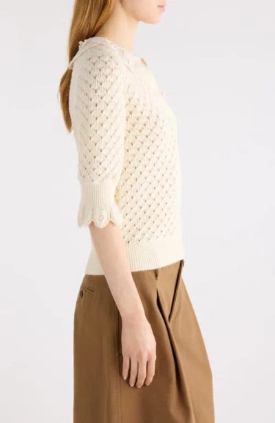 Chloé Chloe' Women Cotton, Alpaca And Silk Top In Yellow