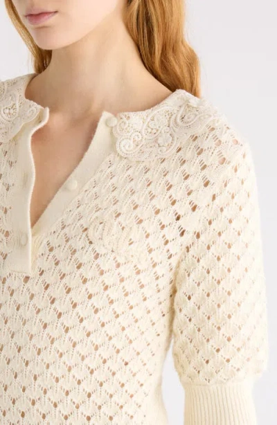 Chloé Chloe' Women Cotton, Alpaca And Silk Top In Yellow