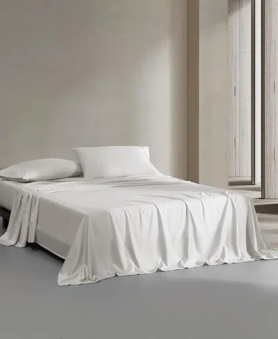 Calvin Klein Rekoop Solid 400-thread Count Sateen 4-pc. Sheet Set, Queen In Brown