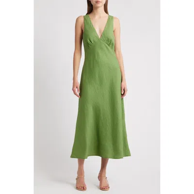 Rails Avianna Linen Midi Dress In Green