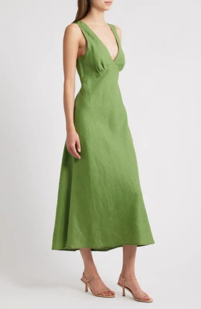 Rails Avianna Linen Midi Dress In Green