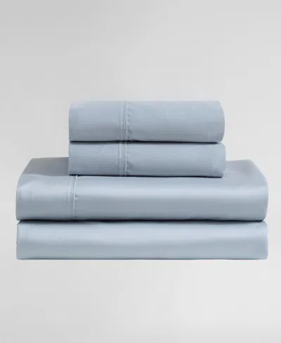 Calvin Klein Rekoop Solid 400-thread Count Sateen 4-pc. Sheet Set, Queen In Blue