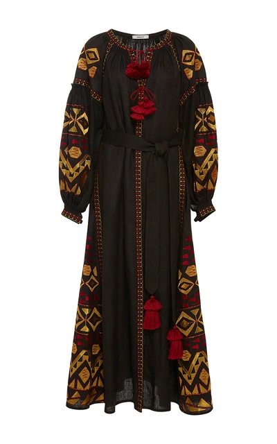 March11 Black Kilim Maxi Dress