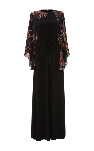 Emilio Pucci Woman Embellished Silk Gown Black