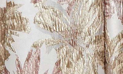 Alex Evenings 8481208 Short Metallic Midi Length Plus Size Cocktail Dress In Neutral