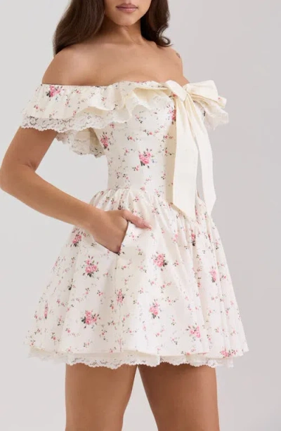 House Of Cb Jaide Off The Shoulder Minidress In White