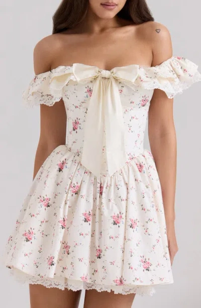 House Of Cb Jaide Off The Shoulder Minidress In White